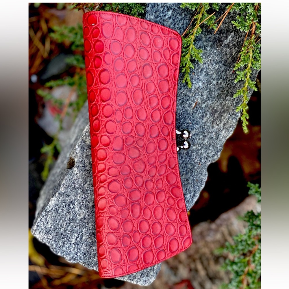 Chocolat Blu Crimson Embossed Handbag